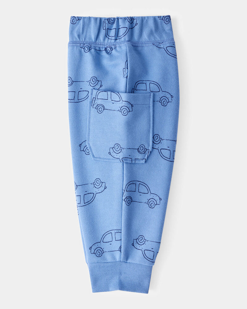 Baby Boy 2-Piece Car Little Brother Long-Sleeve Bodysuit Pant Set - White/Blue, image 6 of 7 slides