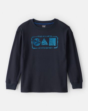 Boys Space Long-Sleeve Graphic Tee - Navy, 