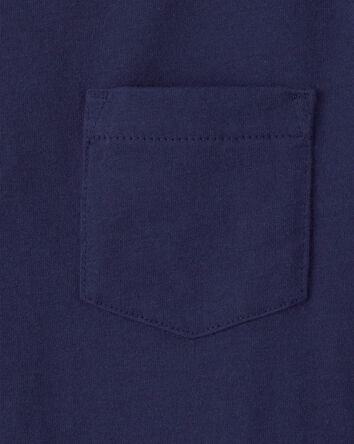 Toddler Solid Short-Sleeve Pocket Tee - Navy, 