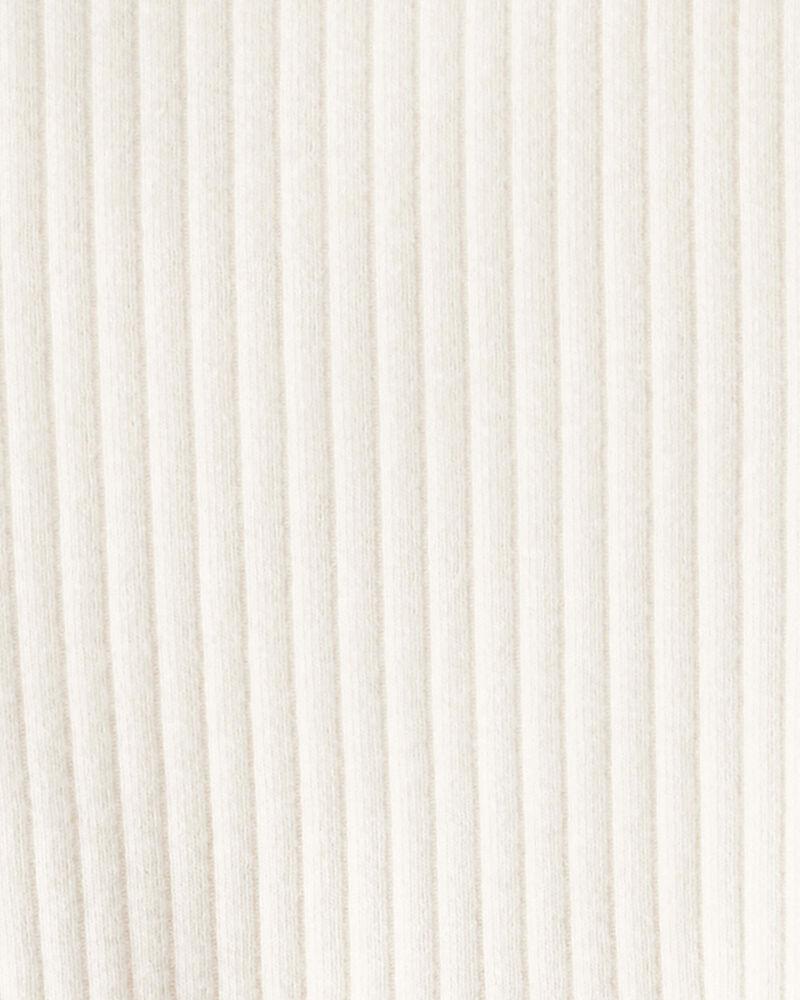 Toddler Girl 2-Piece White Peplum Top & Green Flare Leggings Set - Cream/Green, image 3 of 8 slides