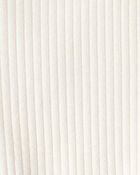 Toddler Girl 2-Piece White Peplum Top & Green Flare Leggings Set - Cream/Green, image 3 of 8 slides