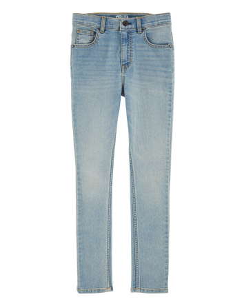 Kid Light Blue Wash Skinny-Leg Jeans, 