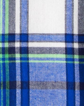 Toddler Boy Plaid Sherpa Lined Fashion Jacket - Blue, 