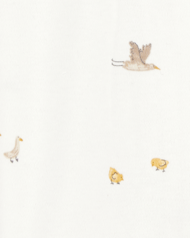 Baby 2-Pack  Cotton 2-Way Zip Sleep & Play Pajamas - Grey/Ivory, image 5 of 5 slides