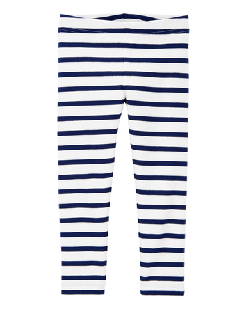 Toddler Cotton Striped Stretch Leggings, 