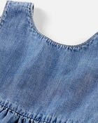 Toddler Organic Cotton Chambray Dress, image 3 of 5 slides