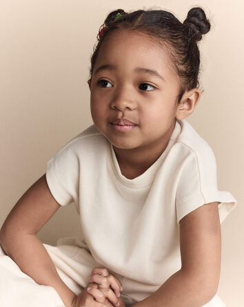 Toddler Girl Dolman-Sleeve Miriam Tee - Cream, 