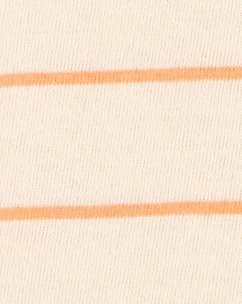 Toddler Striped Short-Sleeve Pocket Tee - Orange, 