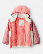 Toddler Girl Sherpa Colorblock Long-Sleeve Midweight Jacket, image 2 of 3 slides