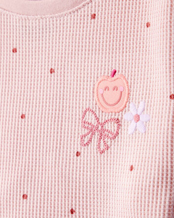 Baby Girl Polka Dot Short-Sleeve Top - Pink, 