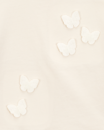 Baby Butterfly Short-Sleeve Top - Ivory, 