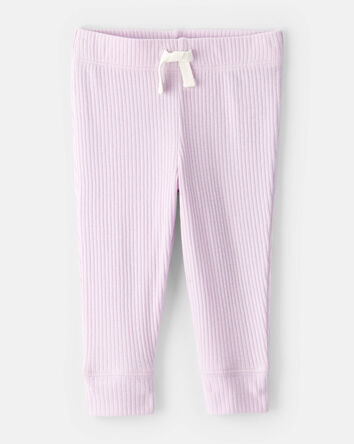 Baby 3-Piece Ribbed Outfit Set - Purple, 