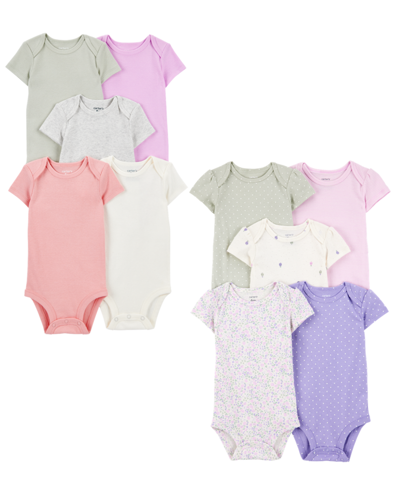 Baby 10-Pack Short-Sleeve Bodysuits, image 1 of 14 slides