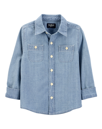 Baby Chambray Button-Front Shirt, 