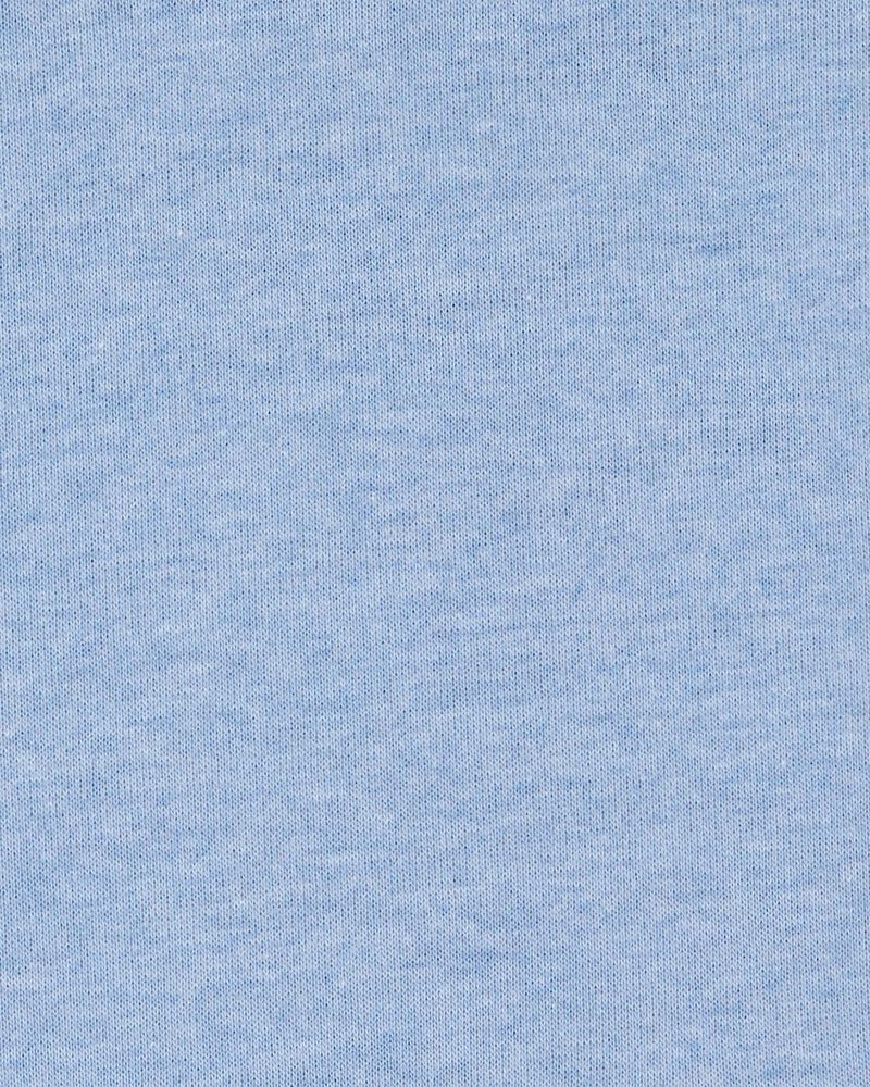 Kid 2-Piece Hooded French Terry Tee & Shorts Set - Blue, image 2 of 7 slides