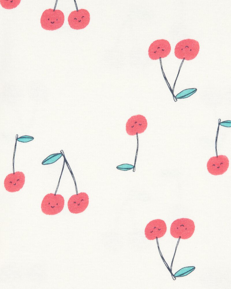 Baby 4-Piece Cherry Cotton Pajamas, image 3 of 4 slides