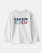 Toddler Boy Cousin Crew Long-Sleeve Graphic Tee - Grey, image 1 of 3 slides