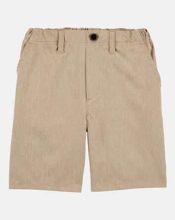 Boys Active Pull-On Uniform Shorts - Khaki, 