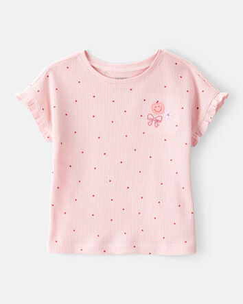 Toddler Girl 2-Piece Polka Dot Top & Cargo Joggers Set - Pink, 
