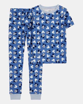 Kid Disney&copy; Mickey Mouse Snug Fit Cotton 2-Piece Pajamas - Navy, 