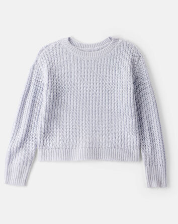 Girls Long-Sleeve Sweater - Blue, 