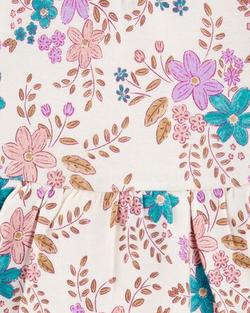 Baby Girl 2-Piece Floral Peplum Bodysuit Pant Set, 