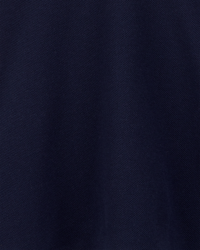 Toddler Girl Pique Short-Sleeve Uniform Dress - Navy, image 3 of 4 slides