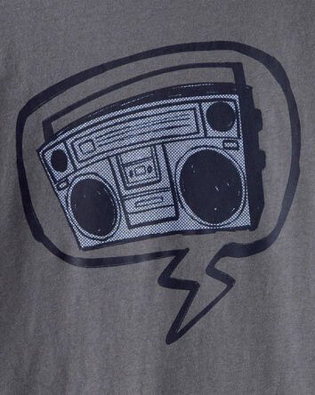 Boys Radio Long-Sleeve Graphic Tee - Grey, 