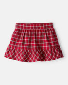 Toddler Girl Plaid Cotton Skort - Red, image 1 of 8 slides