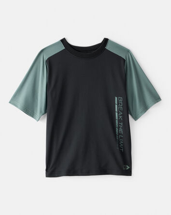 Boys Active Short-Sleeve Graphic Tee - Black, 