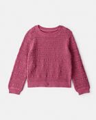 Toddler Girl Long-Sleeve Sweater - Pink, image 1 of 3 slides