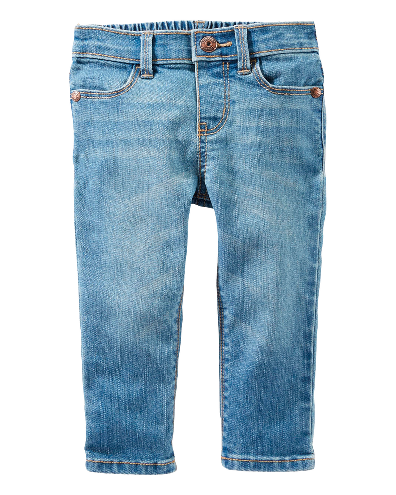 Baby Medium Blue Wash Skinny-Leg Jeans, image 1 of 4 slides