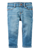 Baby Medium Blue Wash Skinny-Leg Jeans, image 1 of 4 slides