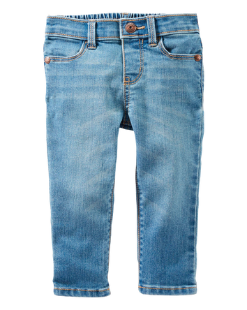 Baby Medium Blue Wash Skinny-Leg Jeans, 