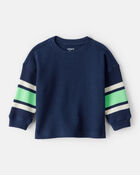 Baby Boy Thermal Long-Sleeve T-Shirt - Green/Navy, image 1 of 3 slides