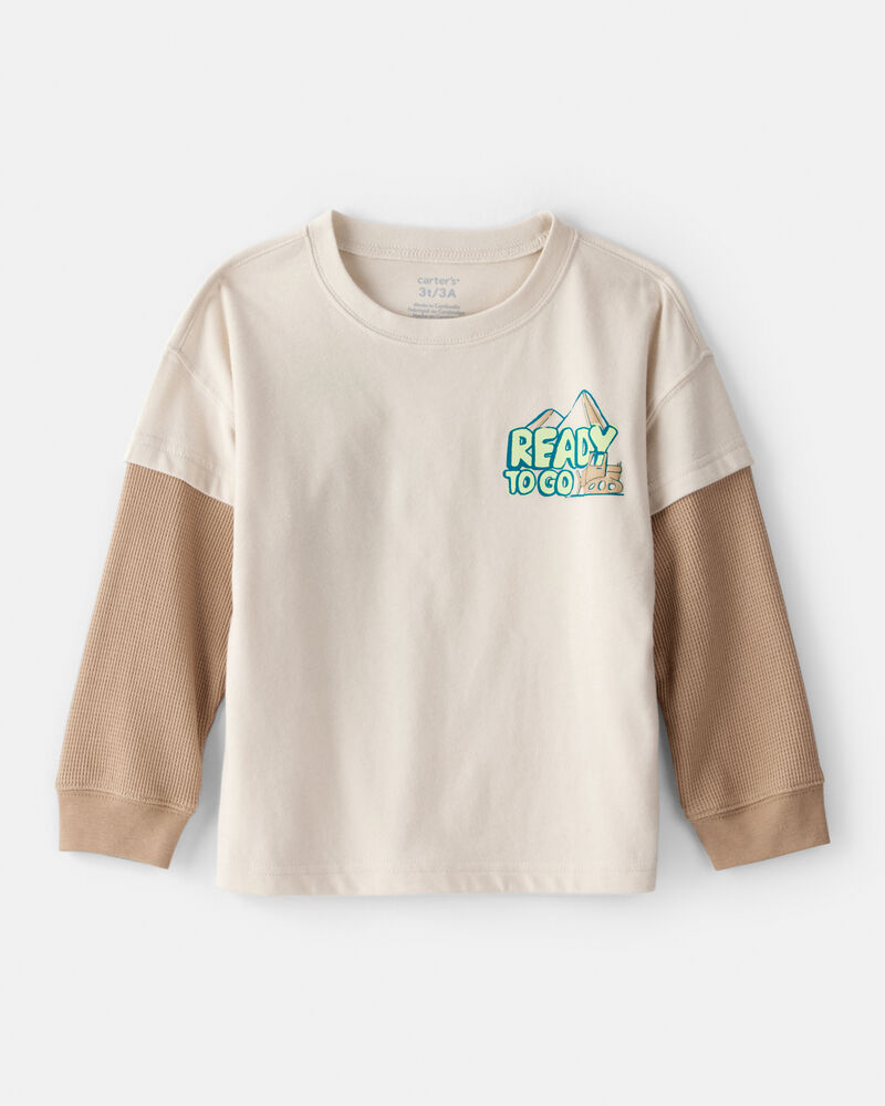 Toddler Boy Graphic Tee - Tan, image 1 of 5 slides