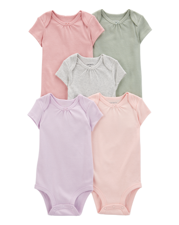 Baby 5-Pack Short-Sleeve Bodysuits, 