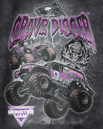 Boys Grave Digger Pullover Sweatshirt - Black, 