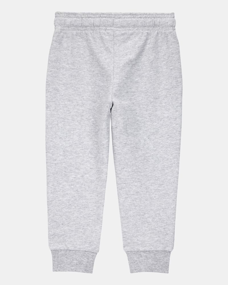 Baby 2-Pack Pull-On Drawstring Joggers - Grey/Black, image 9 of 9 slides