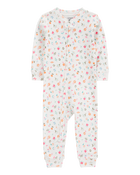 Toddler Girl Floral Print Snug Fit Cotton Footless 1-Piece Pajamas, image 1 of 4 slides