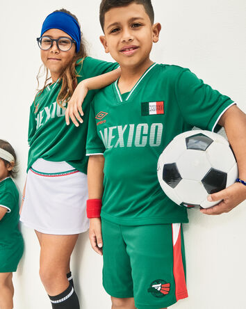 Kids Umbro Mexico Soccer Jersey - Green, 