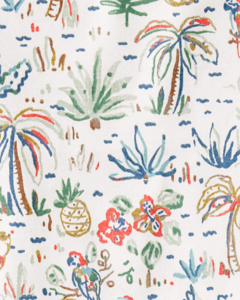 Toddler Organic Cotton Pajamas in Tropical Paradise Print, image 3 of 4 slides