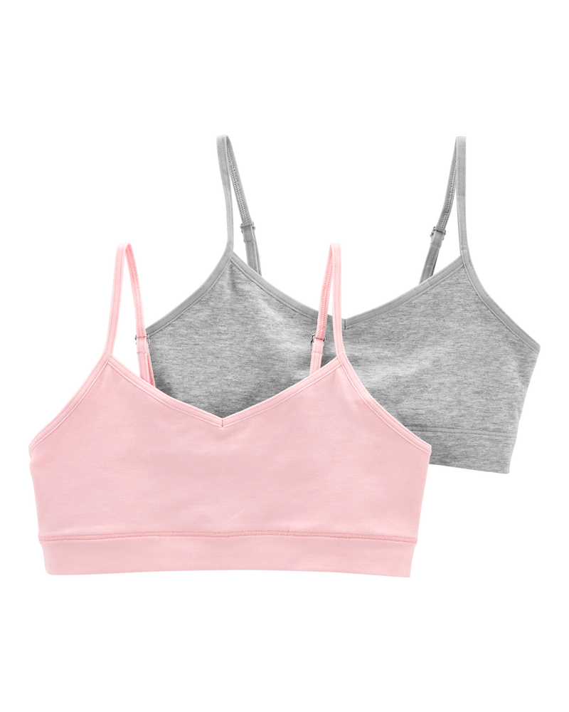 Girls 2-Pack Bralettes, image 1 of 3 slides