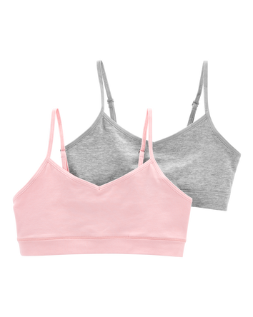 Girls 2-Pack Bralettes, 
