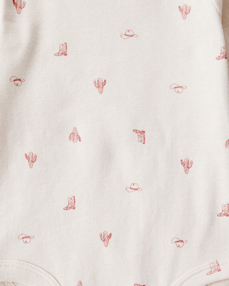 Baby Girl 3-Piece Plaid Print Fleece Jacket, Bodysuit & Pant Set - Pink, image 3 of 5 slides