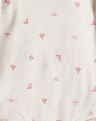 Baby Girl 3-Piece Plaid Print Fleece Jacket, Bodysuit & Pant Set - Pink, image 3 of 5 slides