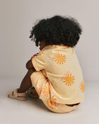 Toddler Boy Button-Down Short-Sleeve Shirt in Sunny Life Print - Yellow, image 5 of 6 slides