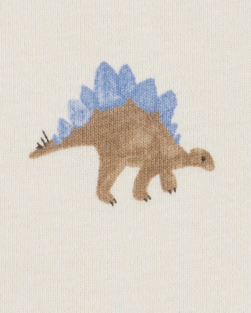 Baby Boy 3-Piece Dinosaur Little Short Set - Blue/Ivory, image 3 of 5 slides