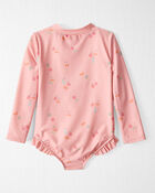 Toddler Girl Recycled Ruffle Swimsuit, image 2 of 4 slides