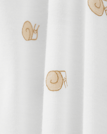 Baby Snail Print Zip-Up PurelySoft Sleep & Play Pajamas, 